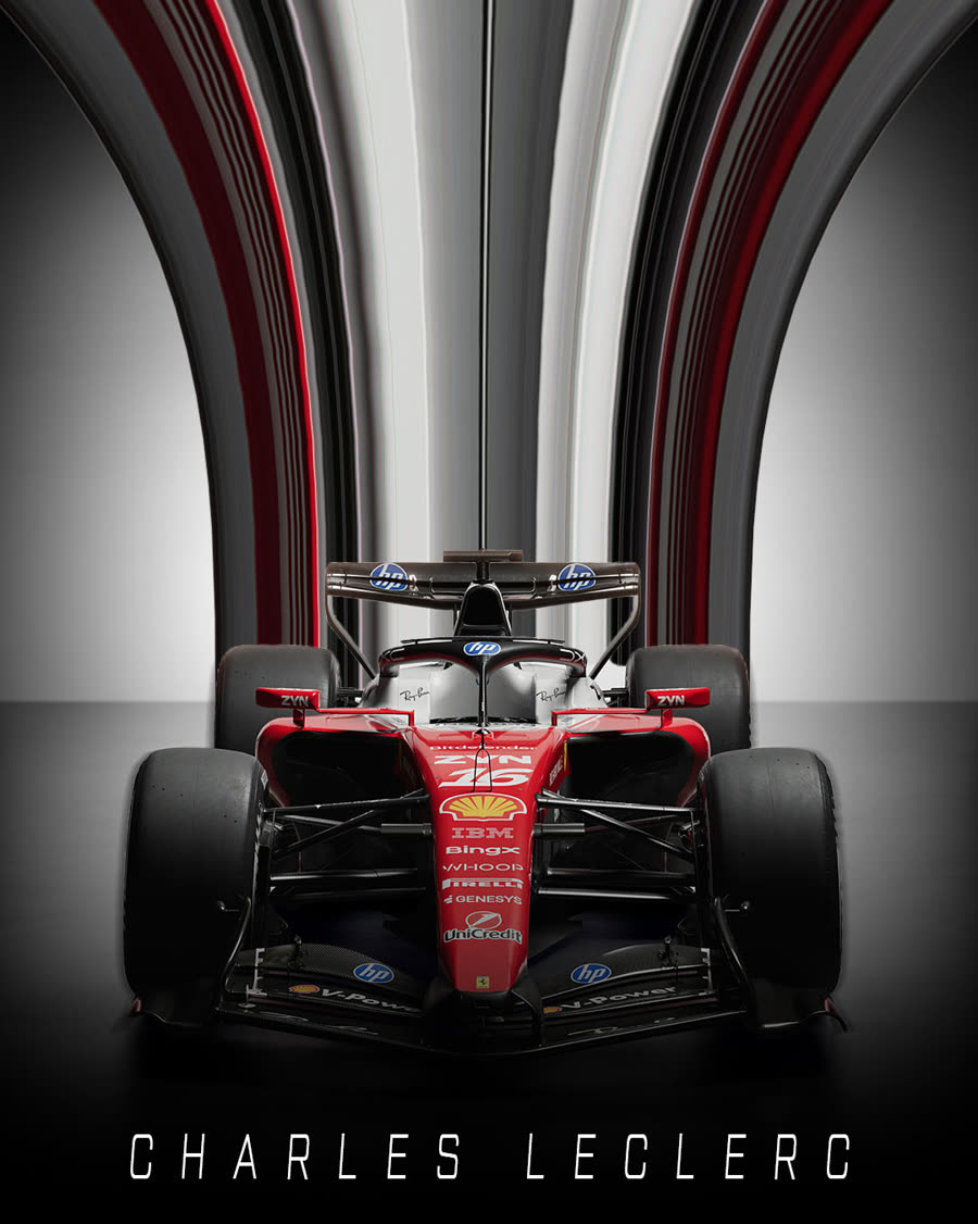 Charles Leclerc Ferrari poster